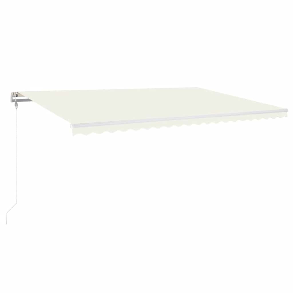 Luifel automatisch met LED en windsensor 500x350 cm crèmekleur is nu te koop bij PeponiXL, paradijselijk wonen!