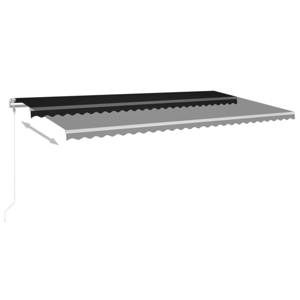 Luifel automatisch met LED en windsensor 600x350 cm antraciet is nu te koop bij PeponiXL, paradijselijk wonen!