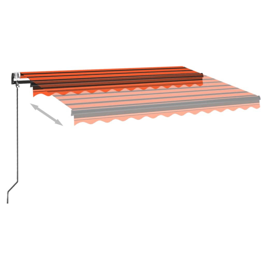 Luifel automatisch uittrekbaar 350x250 cm oranje en bruin is nu te koop bij PeponiXL, paradijselijk wonen!