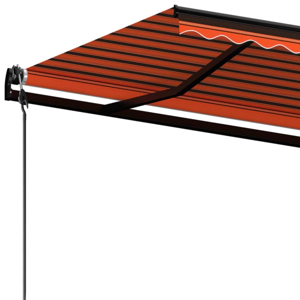 Luifel automatisch uittrekbaar 350x250 cm oranje en bruin is nu te koop bij PeponiXL, paradijselijk wonen!