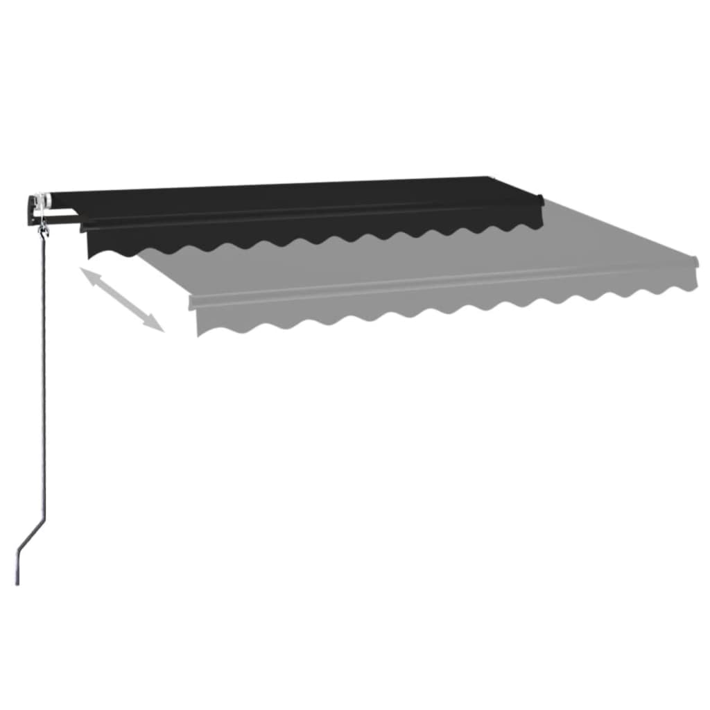 Luifel automatisch met LED en windsensor 350x250 cm antraciet is nu te koop bij PeponiXL, paradijselijk wonen!
