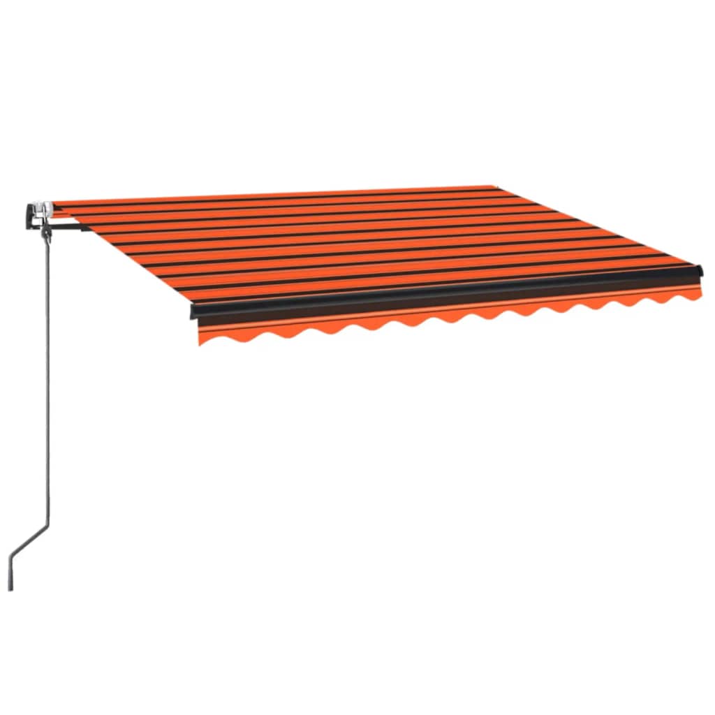 Luifel automatisch met LED windsensor 350x250 cm oranje bruin is nu te koop bij PeponiXL, paradijselijk wonen!