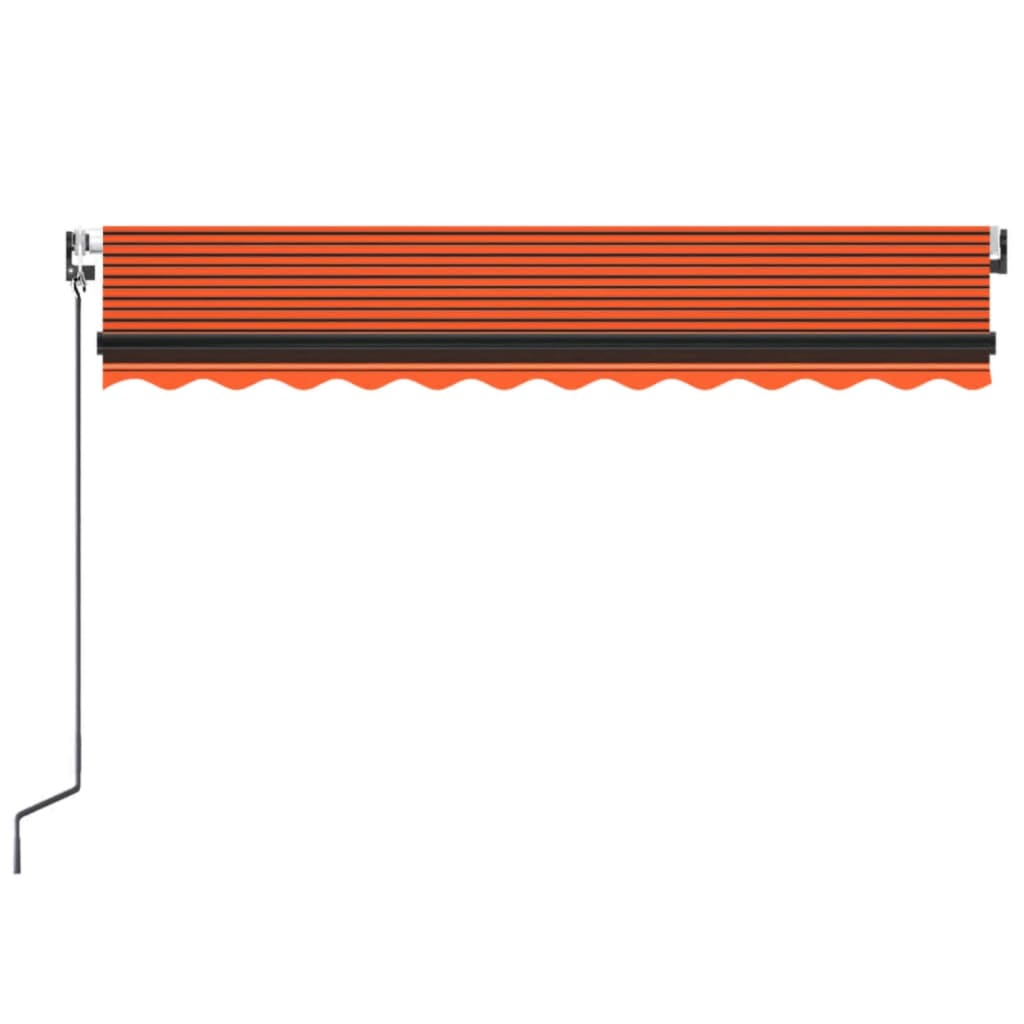 Luifel automatisch met LED windsensor 350x250 cm oranje bruin is nu te koop bij PeponiXL, paradijselijk wonen!