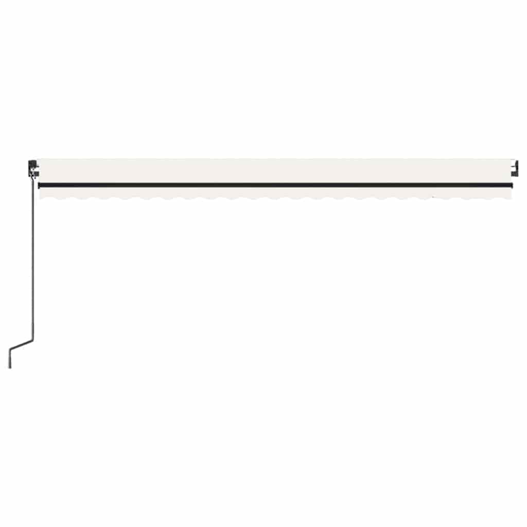 Luifel handmatig uittrekbaar met LED 500x300 cm crèmekleurig is nu te koop bij PeponiXL, paradijselijk wonen!