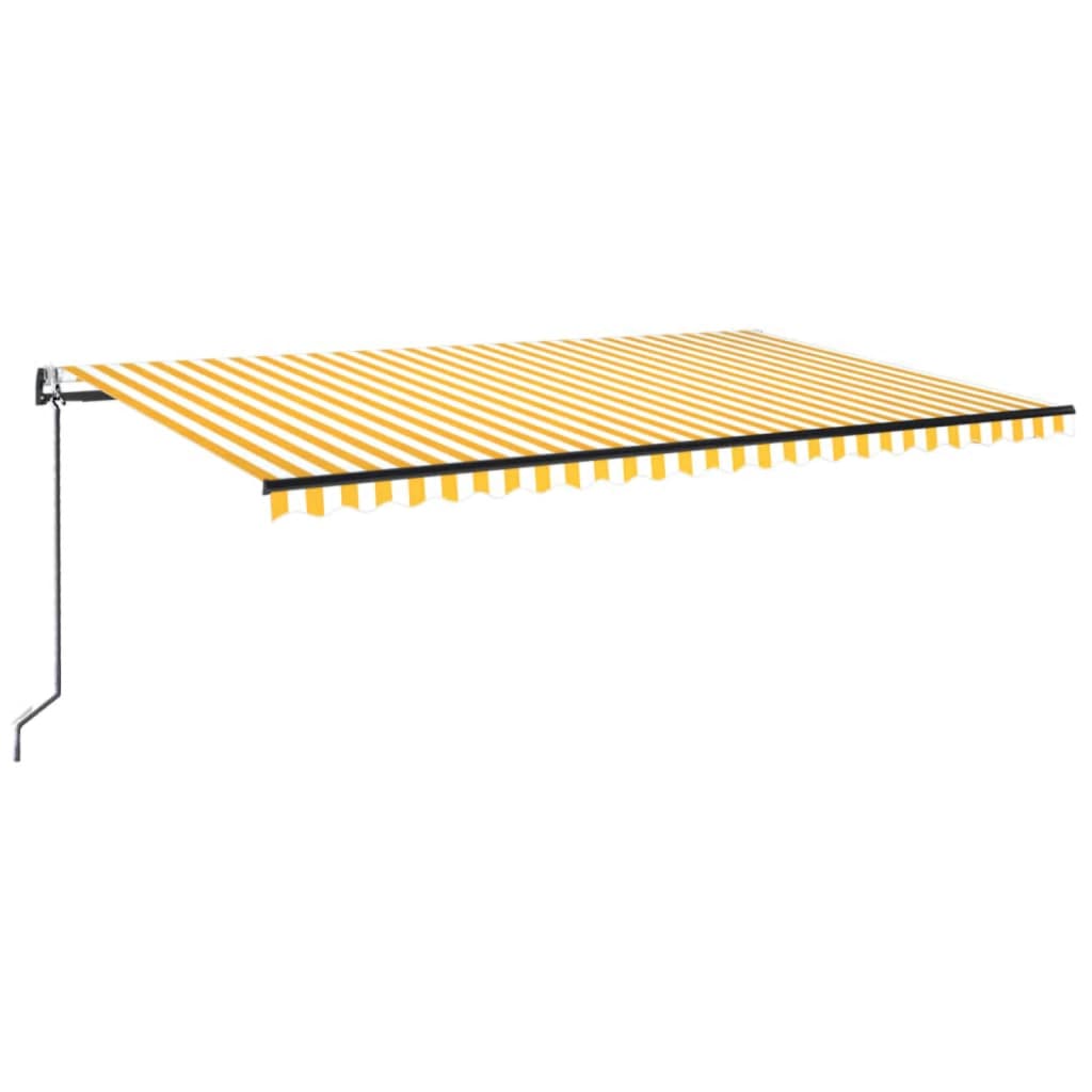 Luifel automatisch uittrekbaar 500x300 cm geel en wit is nu te koop bij PeponiXL, paradijselijk wonen!