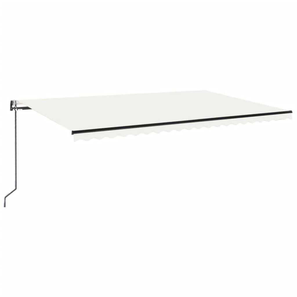 Luifel automatisch met LED en windsensor 500x300 cm crèmekleur is nu te koop bij PeponiXL, paradijselijk wonen!