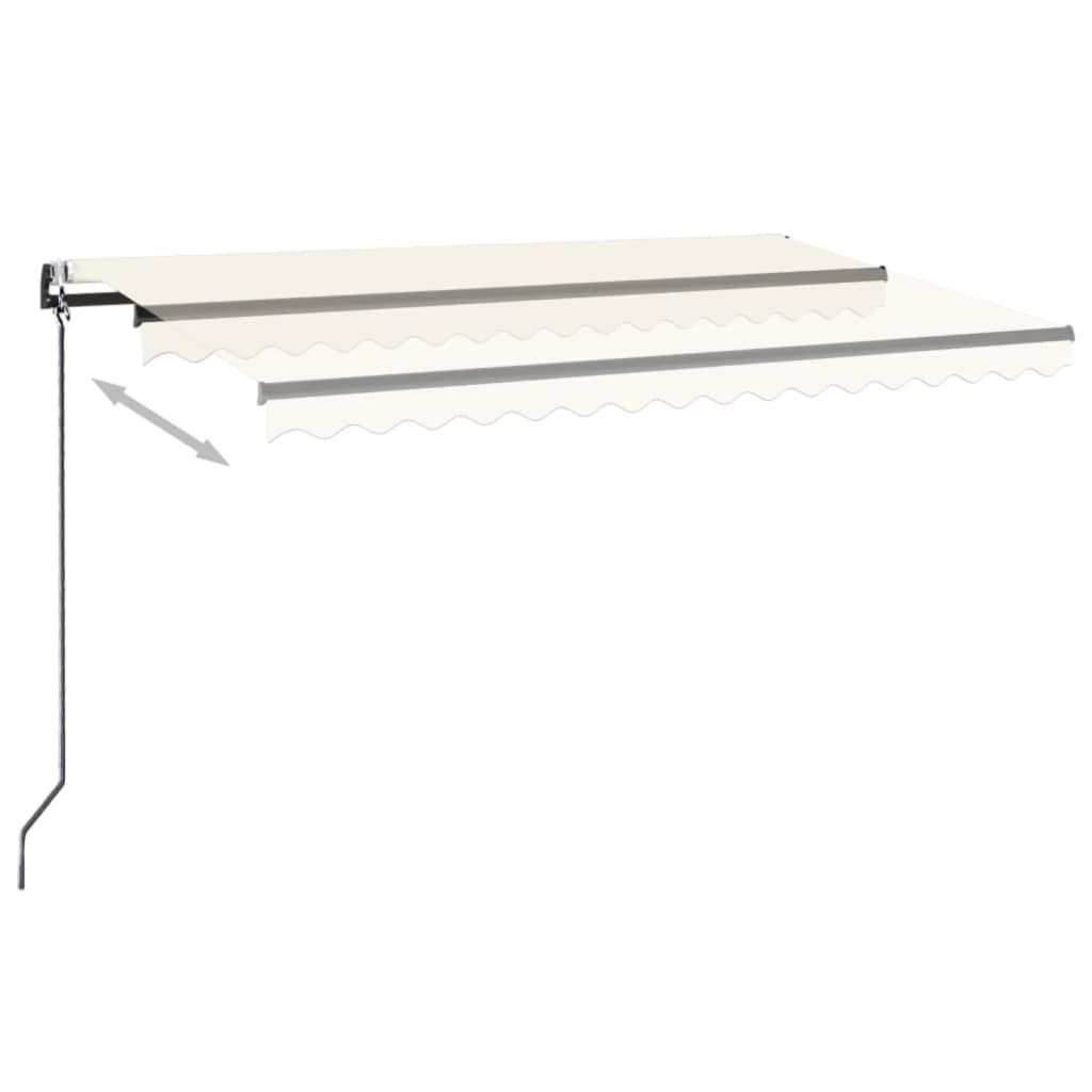 Luifel automatisch met LED en windsensor 500x300 cm crèmekleur is nu te koop bij PeponiXL, paradijselijk wonen!