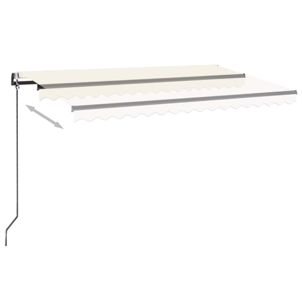 Luifel automatisch uittrekbaar 400x350 cm crèmekleurig is nu te koop bij PeponiXL, paradijselijk wonen!