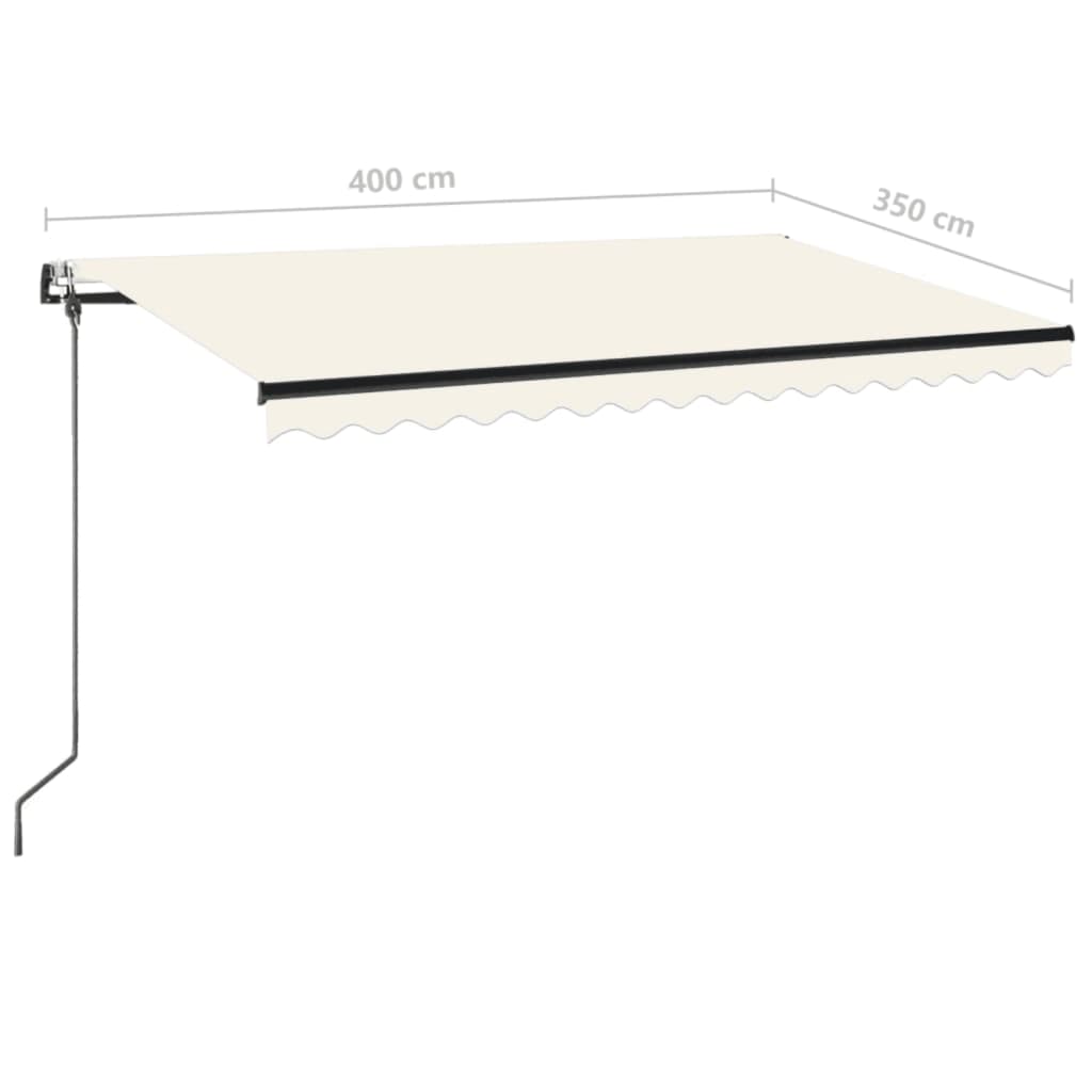 Luifel automatisch uittrekbaar 400x350 cm crèmekleurig is nu te koop bij PeponiXL, paradijselijk wonen!