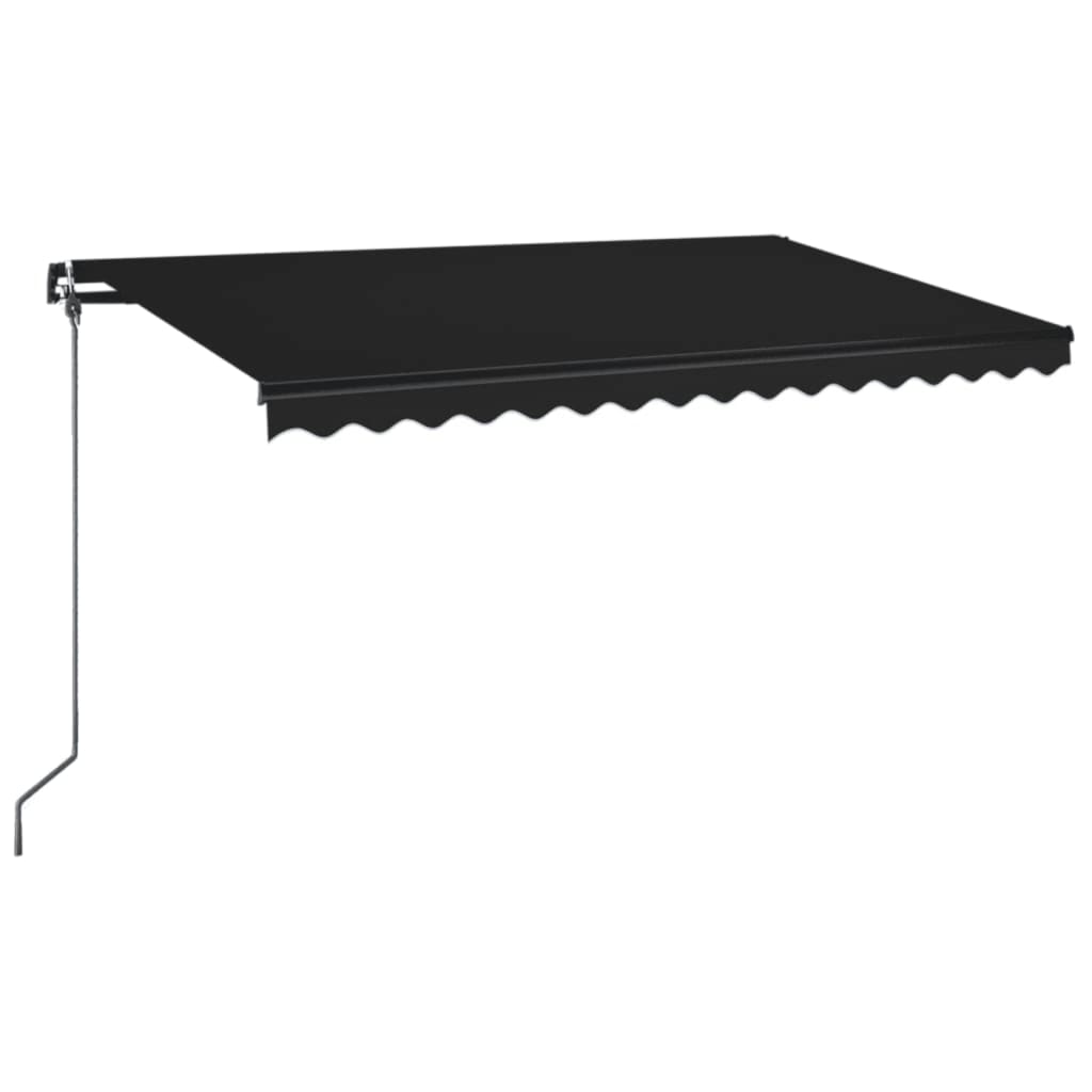 Luifel handmatig uittrekbaar 450x350 cm antracietkleurig is nu te koop bij PeponiXL, paradijselijk wonen!