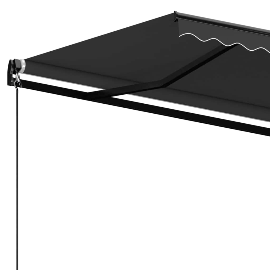 Luifel handmatig uittrekbaar 450x350 cm antracietkleurig is nu te koop bij PeponiXL, paradijselijk wonen!