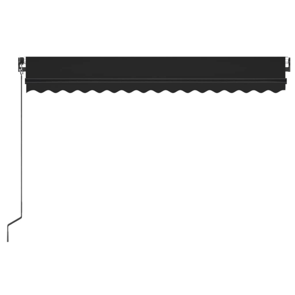 Luifel handmatig uittrekbaar met LED 450x350 cm antracietkleur is nu te koop bij PeponiXL, paradijselijk wonen!