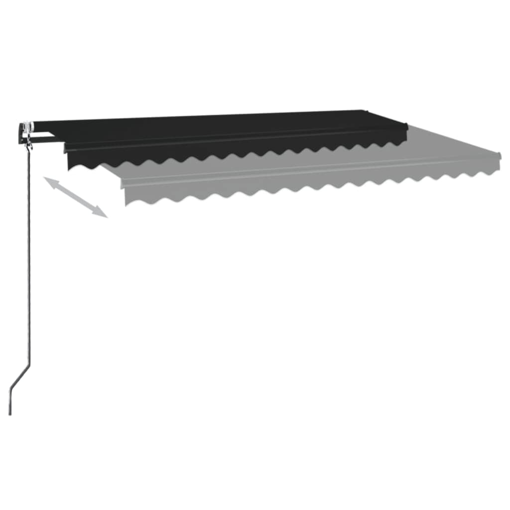 Luifel automatisch uittrekbaar 450x350 cm antracietkleurig is nu te koop bij PeponiXL, paradijselijk wonen!