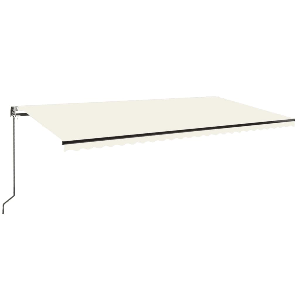 Luifel automatisch met LED en windsensor 600x350 cm crèmekleur is nu te koop bij PeponiXL, paradijselijk wonen!