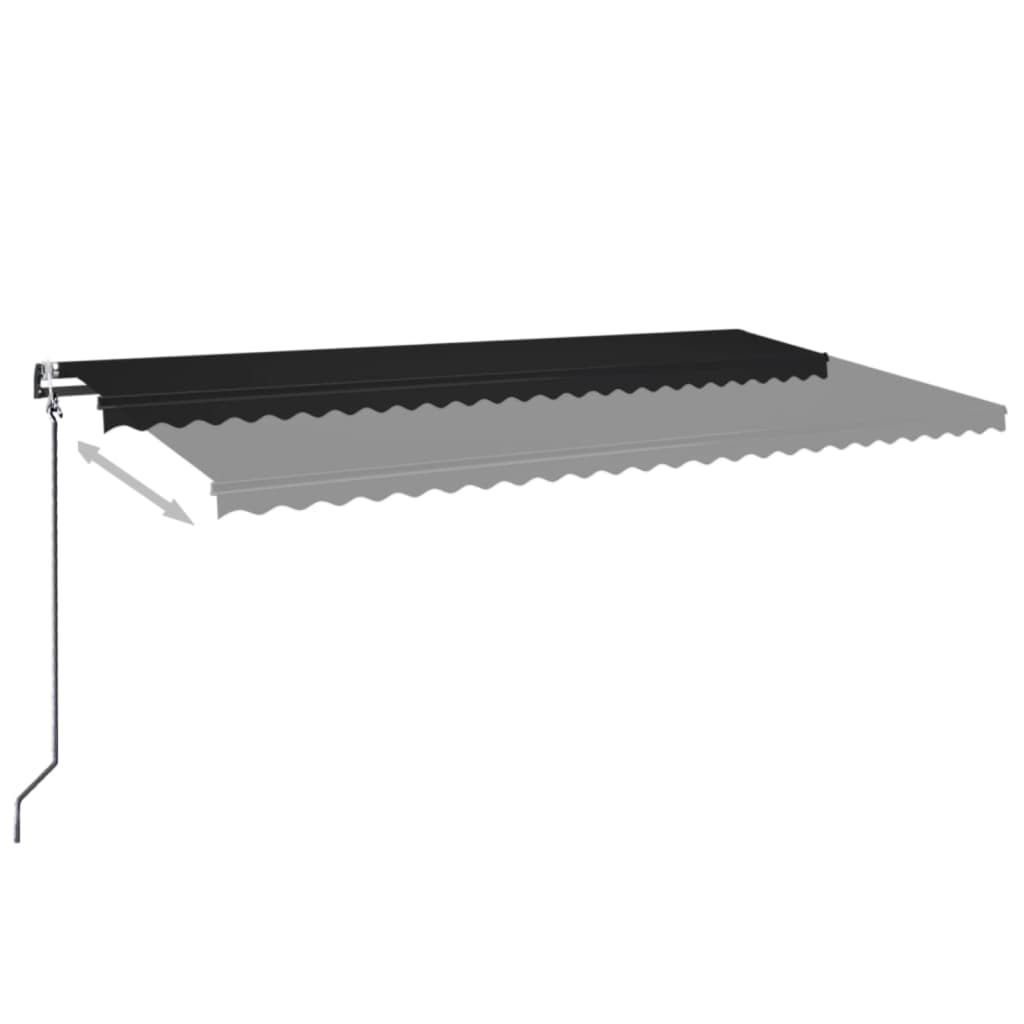 Luifel automatisch met LED en windsensor 600x350 cm antraciet is nu te koop bij PeponiXL, paradijselijk wonen!