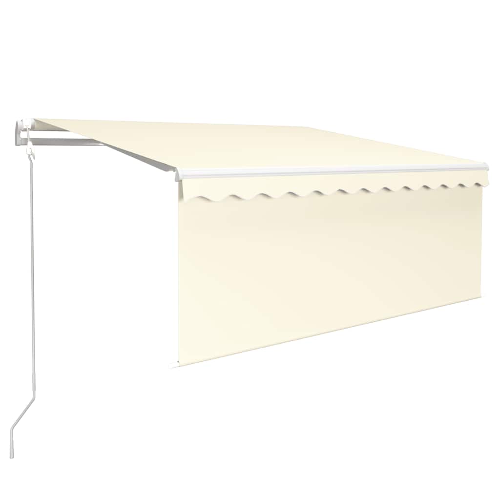 Luifel automatisch met gordijn, LED en windsensor 3x2,5 m crème is nu te koop bij PeponiXL, paradijselijk wonen!