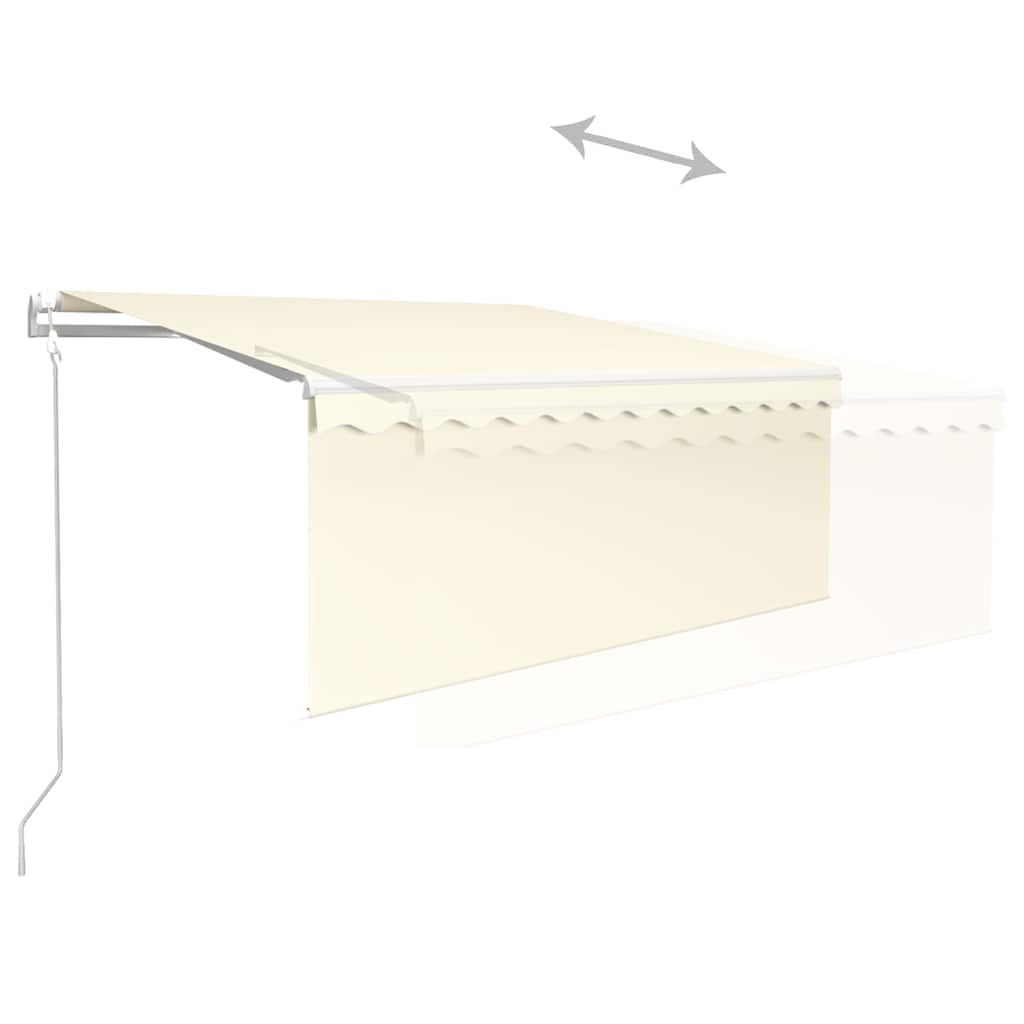 Luifel automatisch met gordijn, LED en windsensor 3x2,5 m crème is nu te koop bij PeponiXL, paradijselijk wonen!