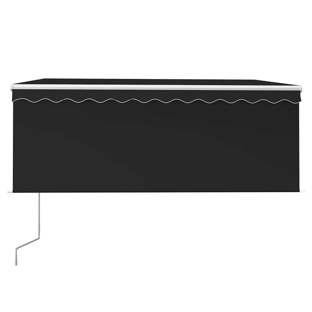 Luifel met rolgordijn, LED en windsensor 3,5x2,5 m antraciet is nu te koop bij PeponiXL, paradijselijk wonen!