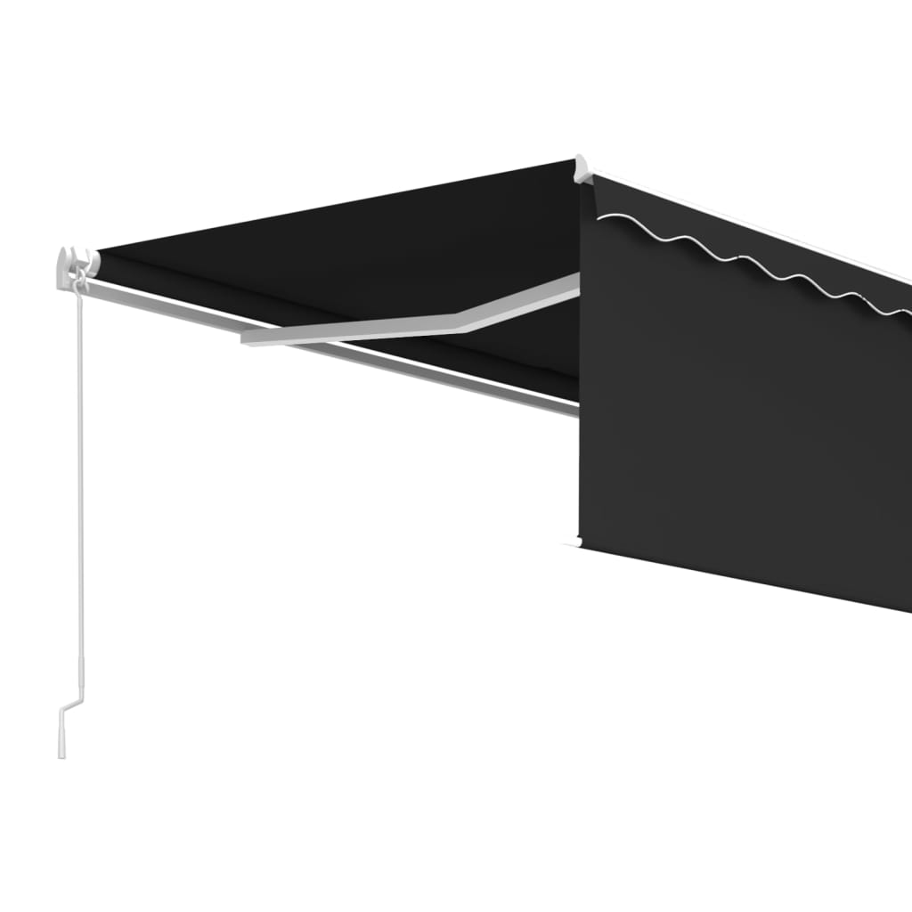 Luifel handmatig uittrekbaar met rolgordijn 4x3 m antraciet is nu te koop bij PeponiXL, paradijselijk wonen!
