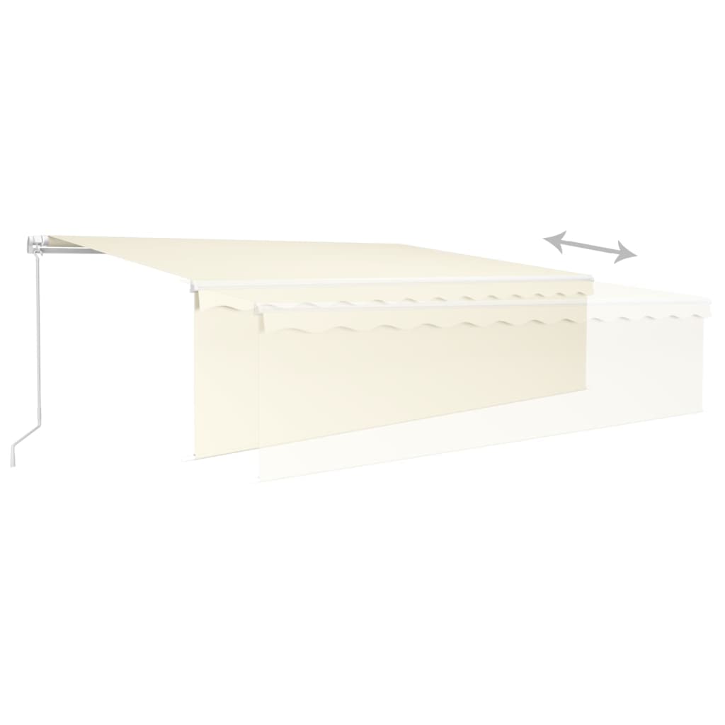 Luifel handmatig uittrekbaar met rolgordijn 5x3 m crèmekleurig is nu te koop bij PeponiXL, paradijselijk wonen!