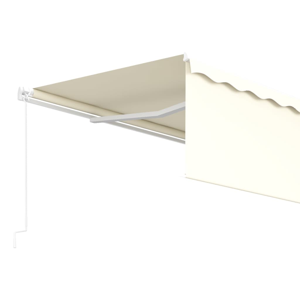 Luifel handmatig uittrekbaar met rolgordijn 5x3 m crèmekleurig is nu te koop bij PeponiXL, paradijselijk wonen!