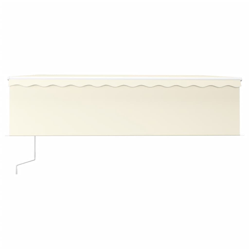 Luifel automatisch met rolgordijn LED windsensor 5x3 m crème is nu te koop bij PeponiXL, paradijselijk wonen!
