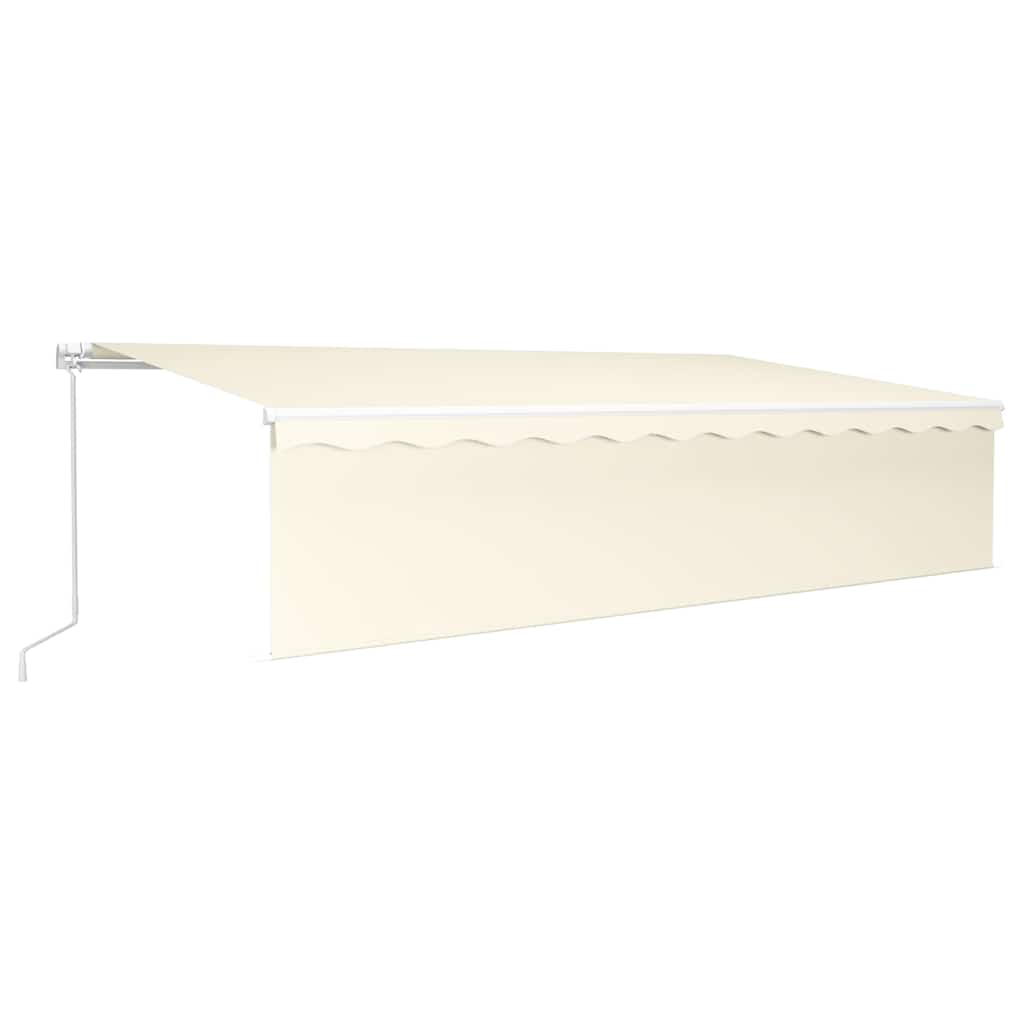 Luifel handmatig uittrekbaar met rolgordijn 6x3 m crèmekleurig is nu te koop bij PeponiXL, paradijselijk wonen!