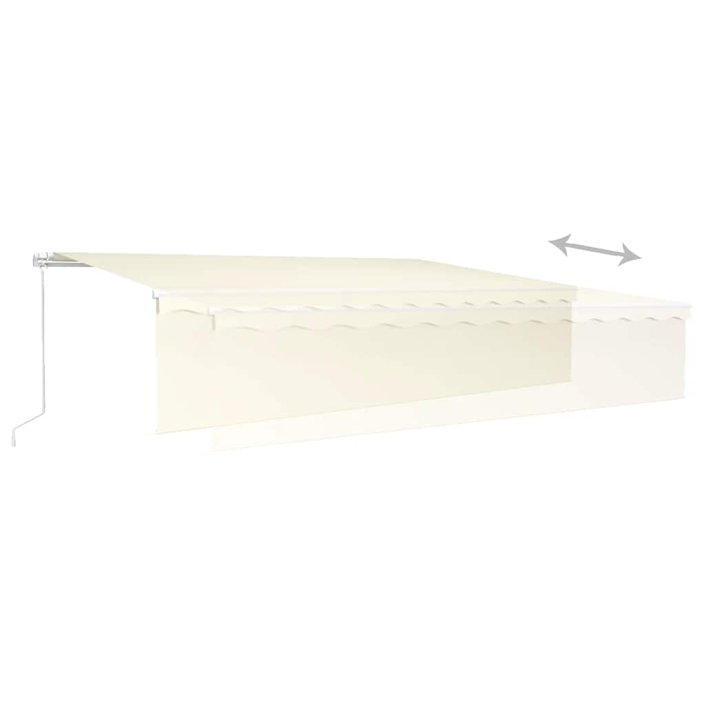 Luifel handmatig uittrekbaar met rolgordijn 6x3 m crèmekleurig is nu te koop bij PeponiXL, paradijselijk wonen!