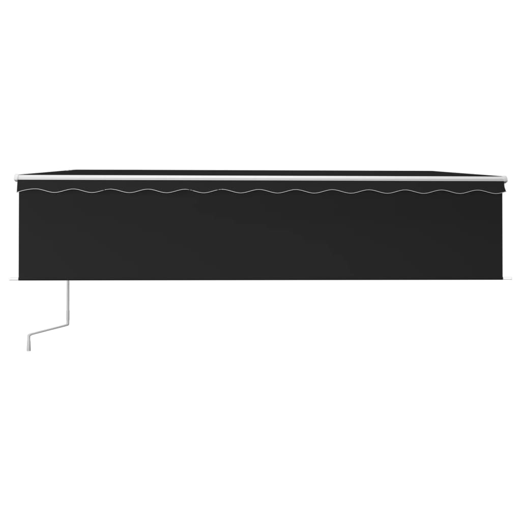 Luifel automatisch rolgordijn LED windsensor 6x3 m antraciet is nu te koop bij PeponiXL, paradijselijk wonen!