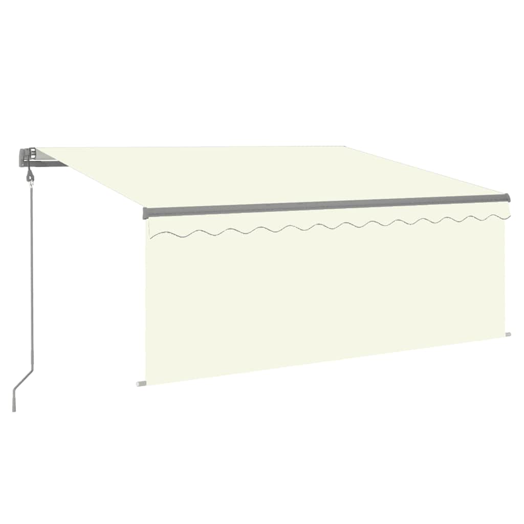 Luifel automatisch met rolgordijn LED windsensor 3x2,5 m crème is nu te koop bij PeponiXL, paradijselijk wonen!