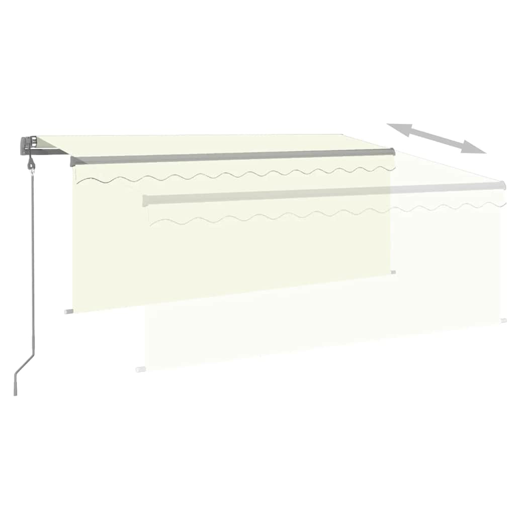 Luifel automatisch met rolgordijn LED windsensor 3x2,5 m crème is nu te koop bij PeponiXL, paradijselijk wonen!