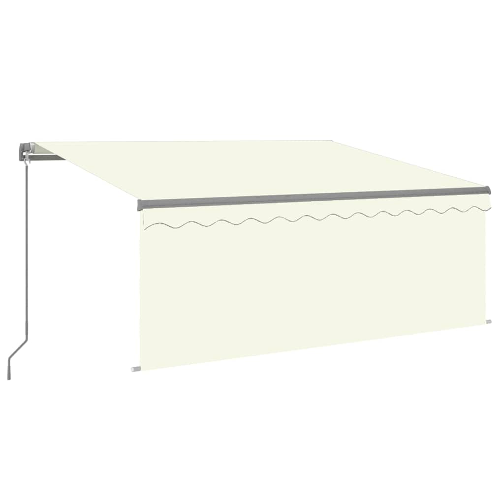 Luifel handmatig uittrekbaar rolgordijn 3,5x2,5 m crèmekleurig is nu te koop bij PeponiXL, paradijselijk wonen!