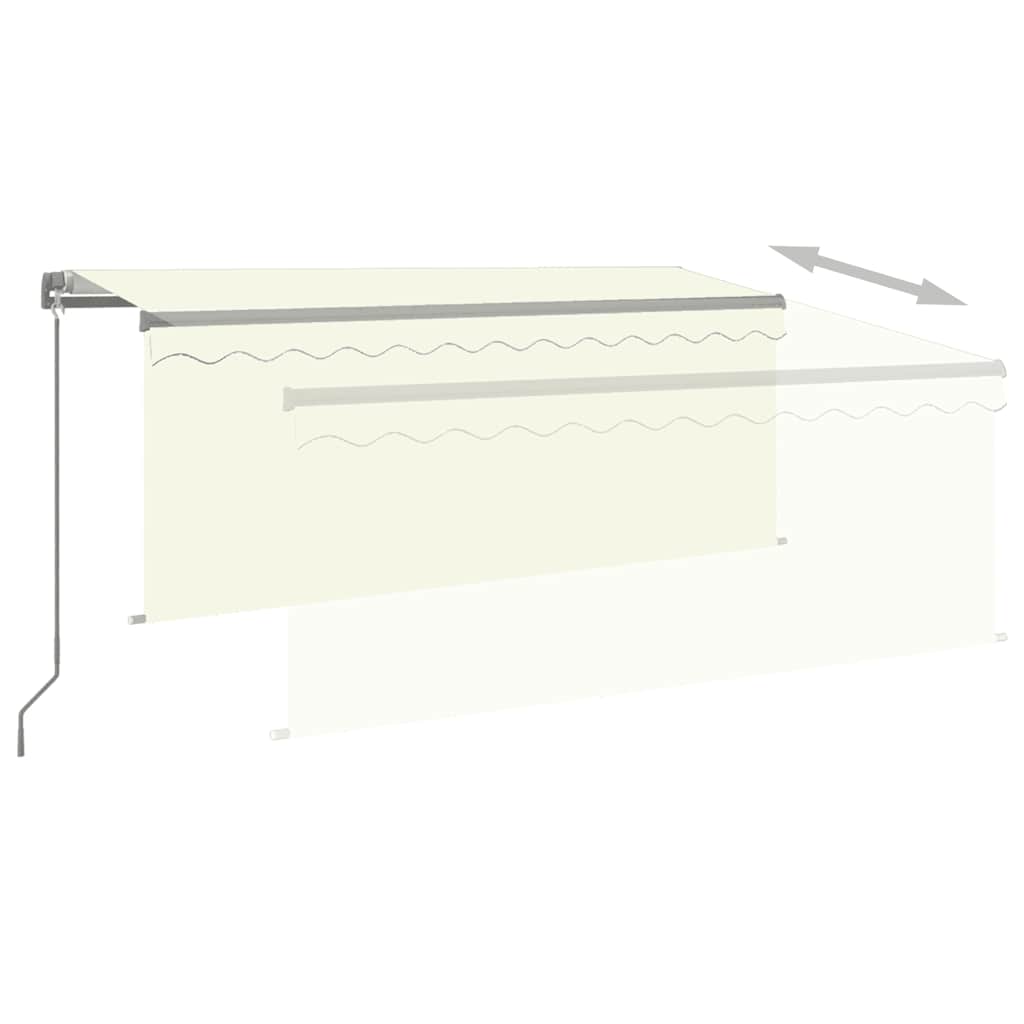 Luifel handmatig uittrekbaar rolgordijn 3,5x2,5 m crèmekleurig is nu te koop bij PeponiXL, paradijselijk wonen!