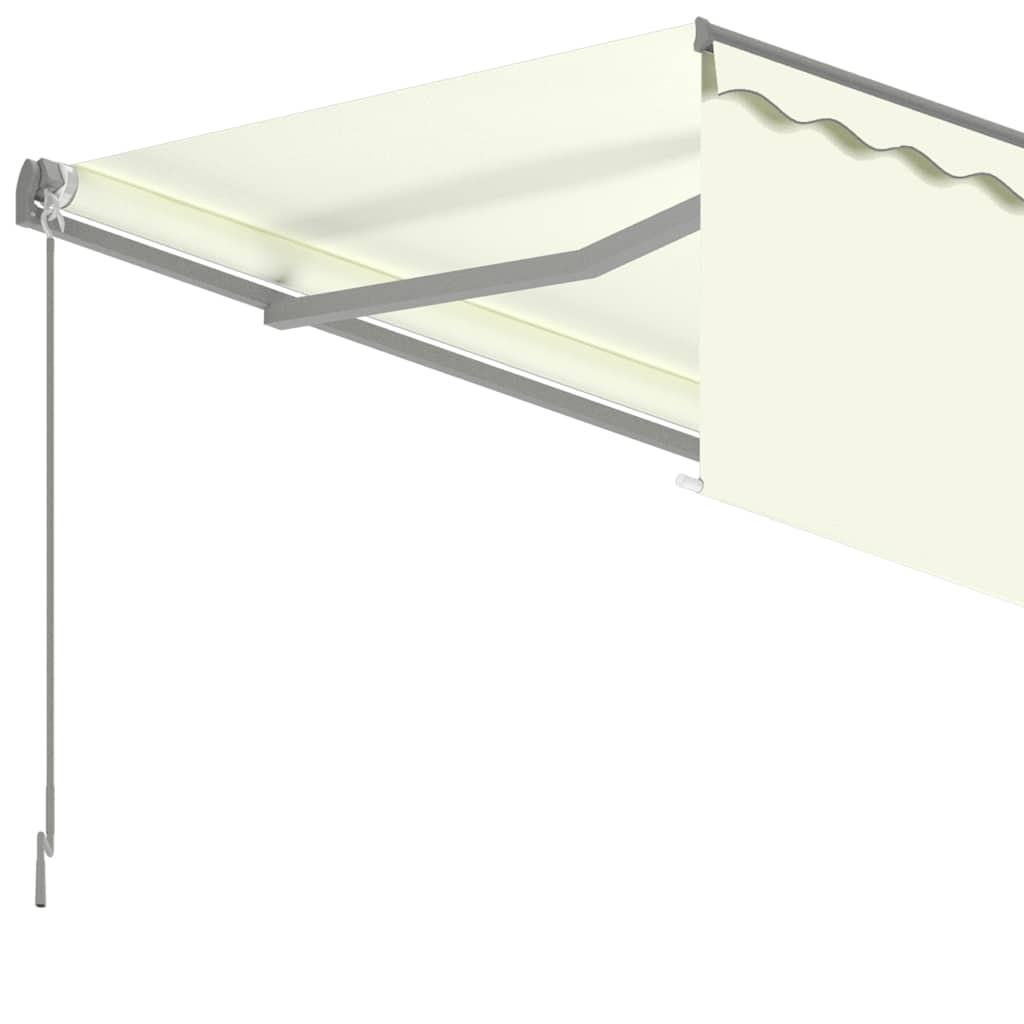 Luifel handmatig uittrekbaar rolgordijn 3,5x2,5 m crèmekleurig is nu te koop bij PeponiXL, paradijselijk wonen!