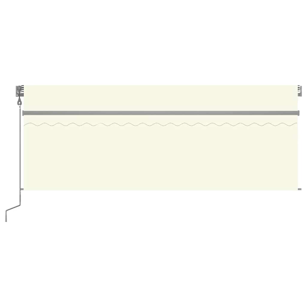 Luifel automatisch met rolgordijn LED windsensor 4x3 m crème is nu te koop bij PeponiXL, paradijselijk wonen!