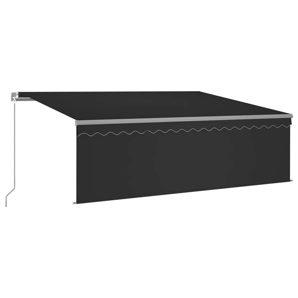 Luifel handmatig uittrekbaar met rolgordijn 4,5x3 m antraciet is nu te koop bij PeponiXL, paradijselijk wonen!