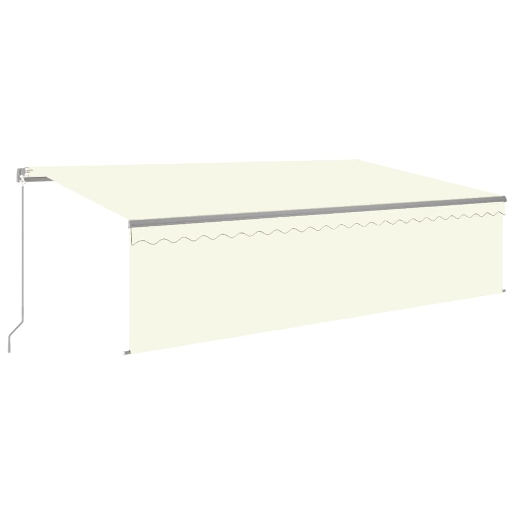 Luifel handmatig uittrekbaar met rolgordijn 5x3 m crèmekleurig is nu te koop bij PeponiXL, paradijselijk wonen!