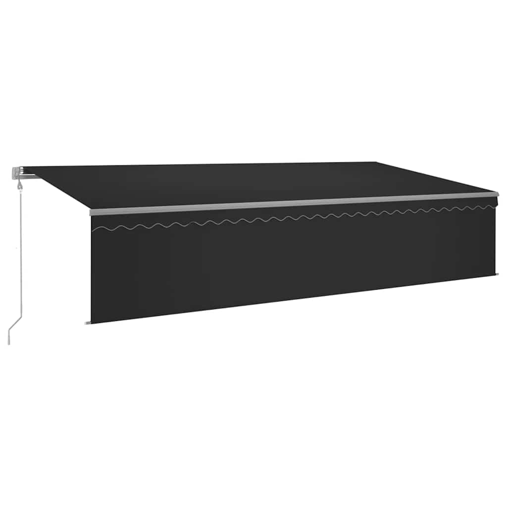 Luifel automatisch rolgordijn LED windsensor 6x3 m antraciet is nu te koop bij PeponiXL, paradijselijk wonen!