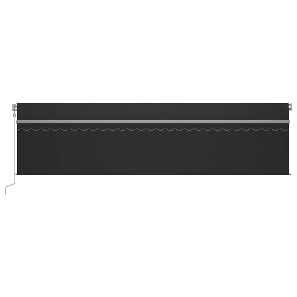 Luifel automatisch rolgordijn LED windsensor 6x3 m antraciet is nu te koop bij PeponiXL, paradijselijk wonen!