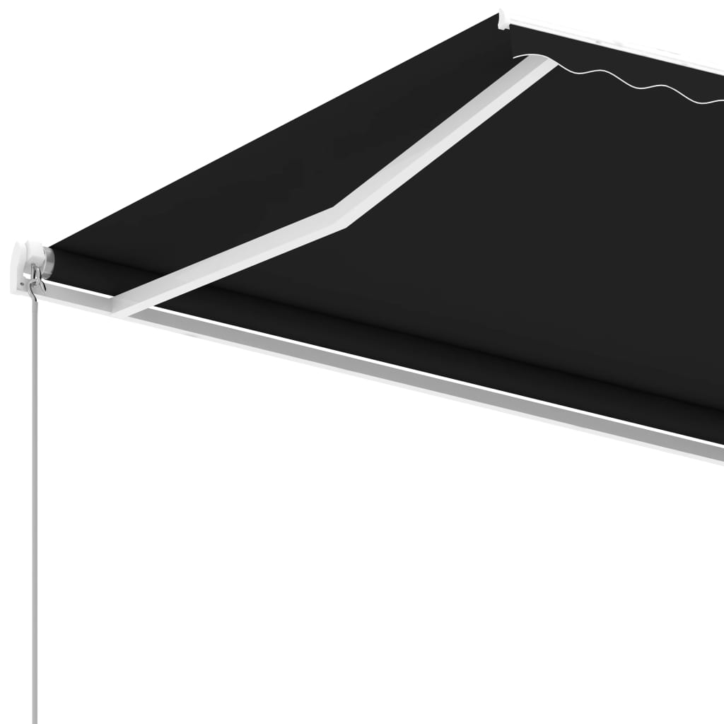 Luifel vrijstaand handmatig uittrekbaar 400x300 cm antraciet