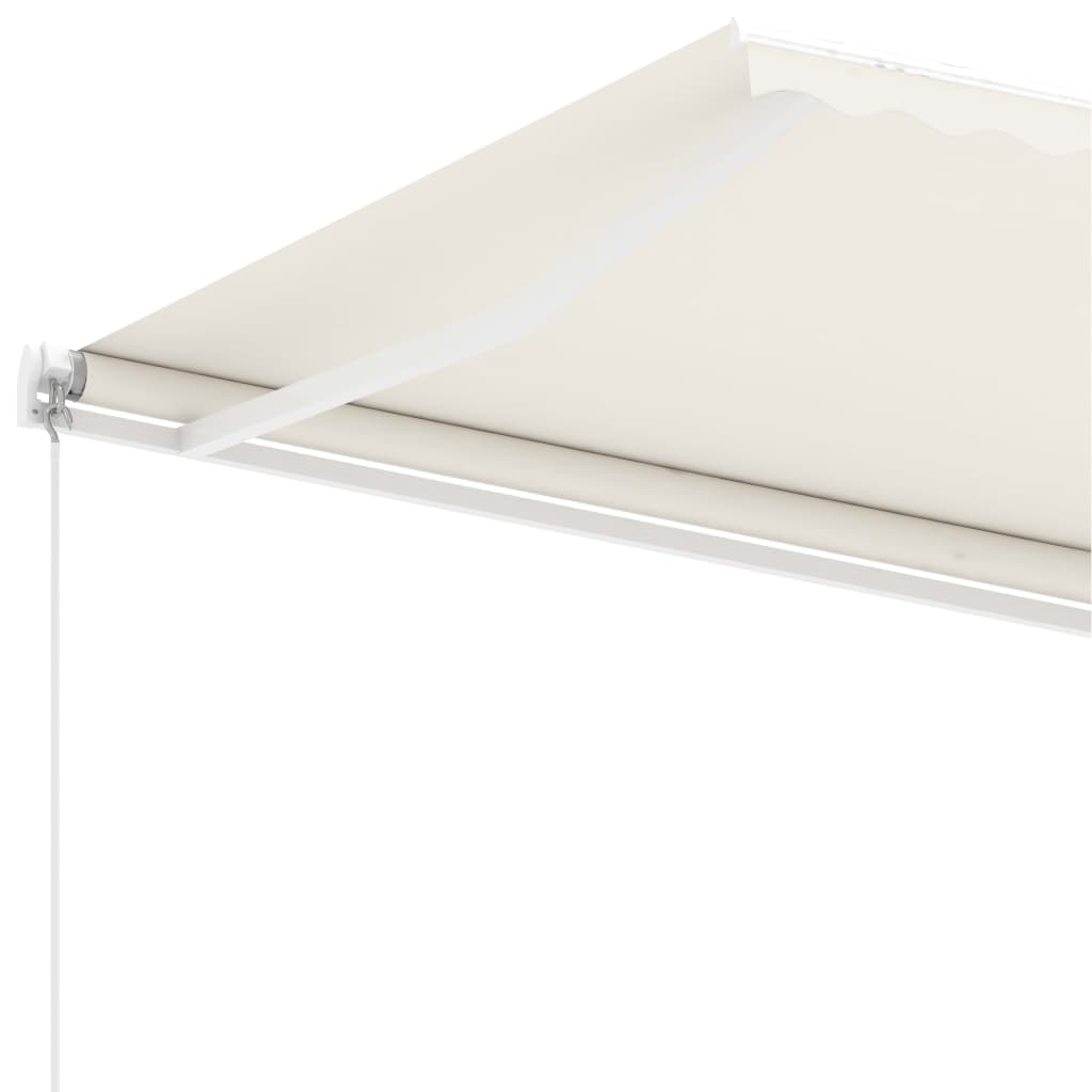 Luifel vrijstaand handmatig uittrekbaar 450x300 cm crèmekleurig