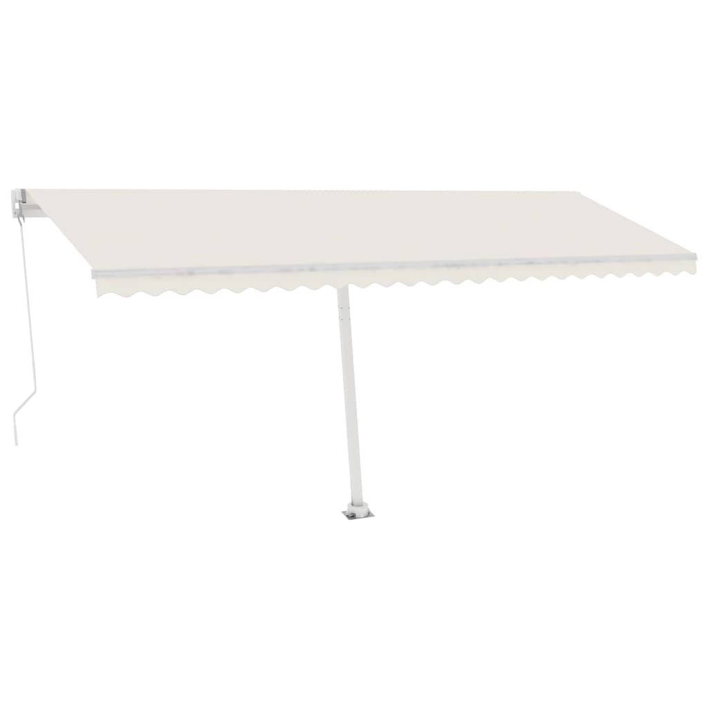 Luifel vrijstaand handmatig uittrekbaar 500x300 cm crèmekleurig