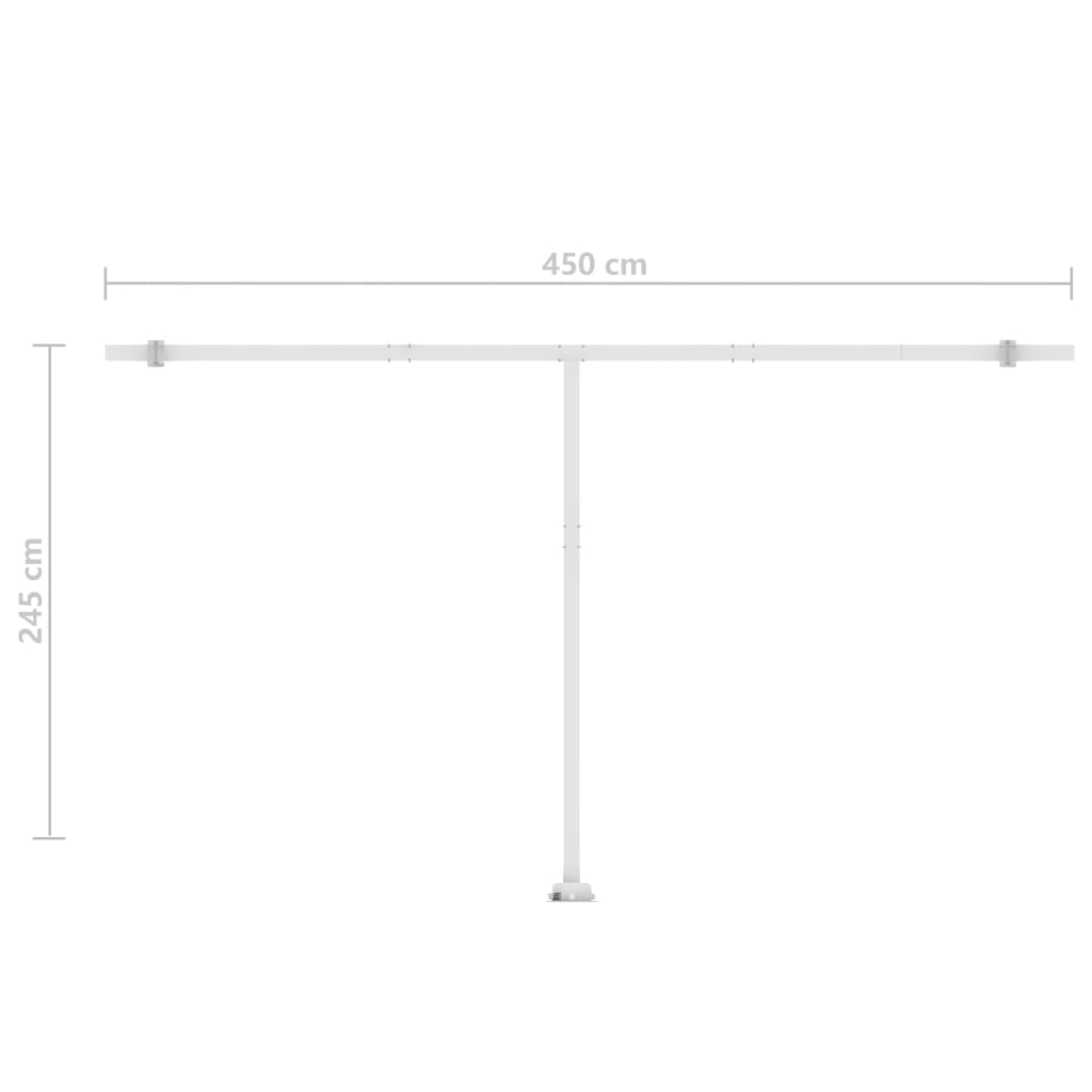 Luifel vrijstaand handmatig uittrekbaar 500x300 cm crèmekleurig