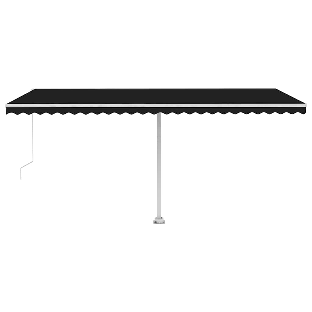Luifel vrijstaand handmatig uittrekbaar 500x300 cm antraciet