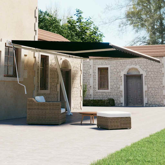 Luifel vrijstaand handmatig uittrekbaar 500x300 cm antraciet is nu te koop bij PeponiXL, paradijselijk wonen!