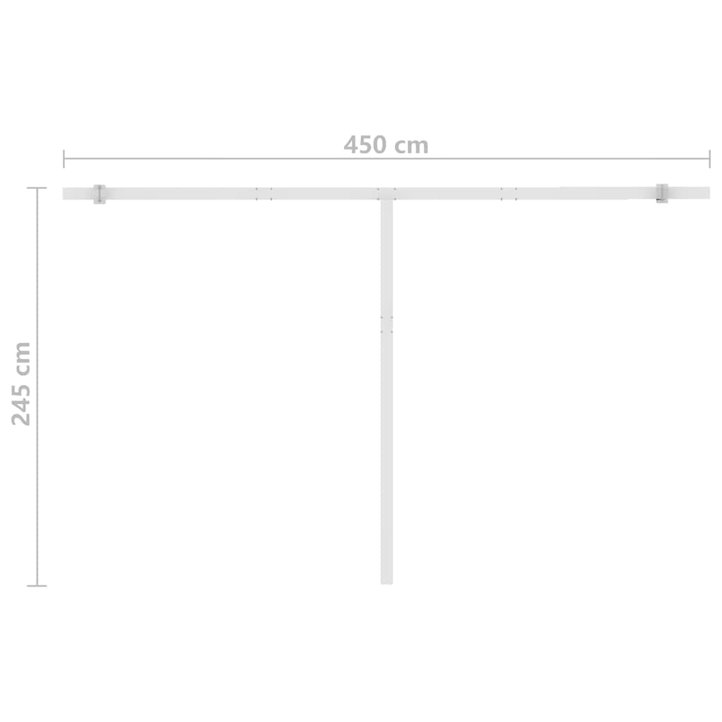 Luifel vrijstaand handmatig uittrekbaar 400x350 cm antraciet