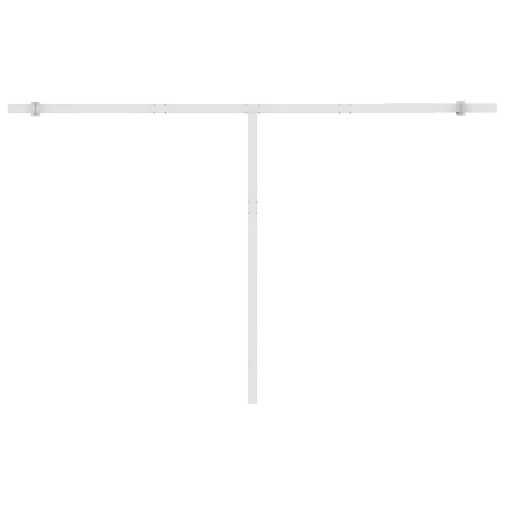 Luifel handmatig uittrekbaar met LED 400x350 cm crèmekleurig is nu te koop bij PeponiXL, paradijselijk wonen!