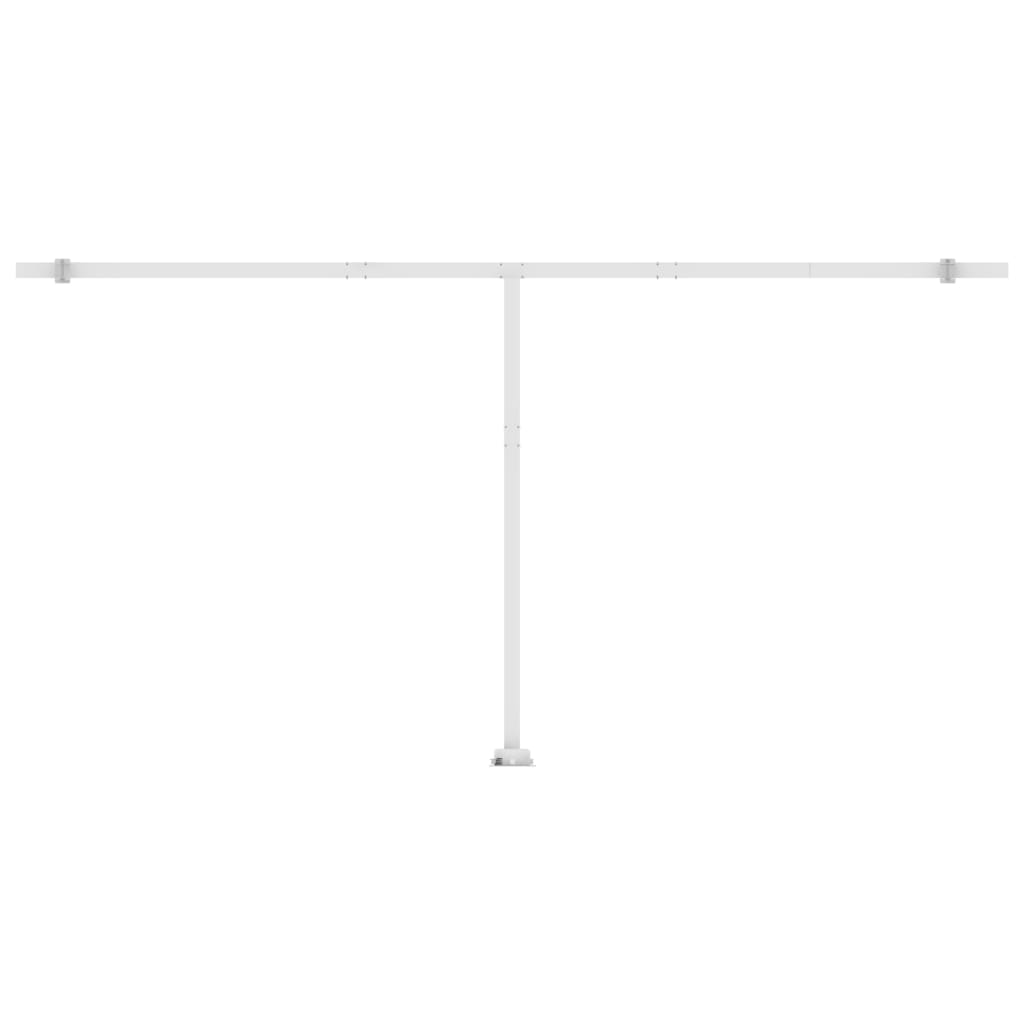 Luifel handmatig uittrekbaar met LED 600x350 cm geel en wit is nu te koop bij PeponiXL, paradijselijk wonen!