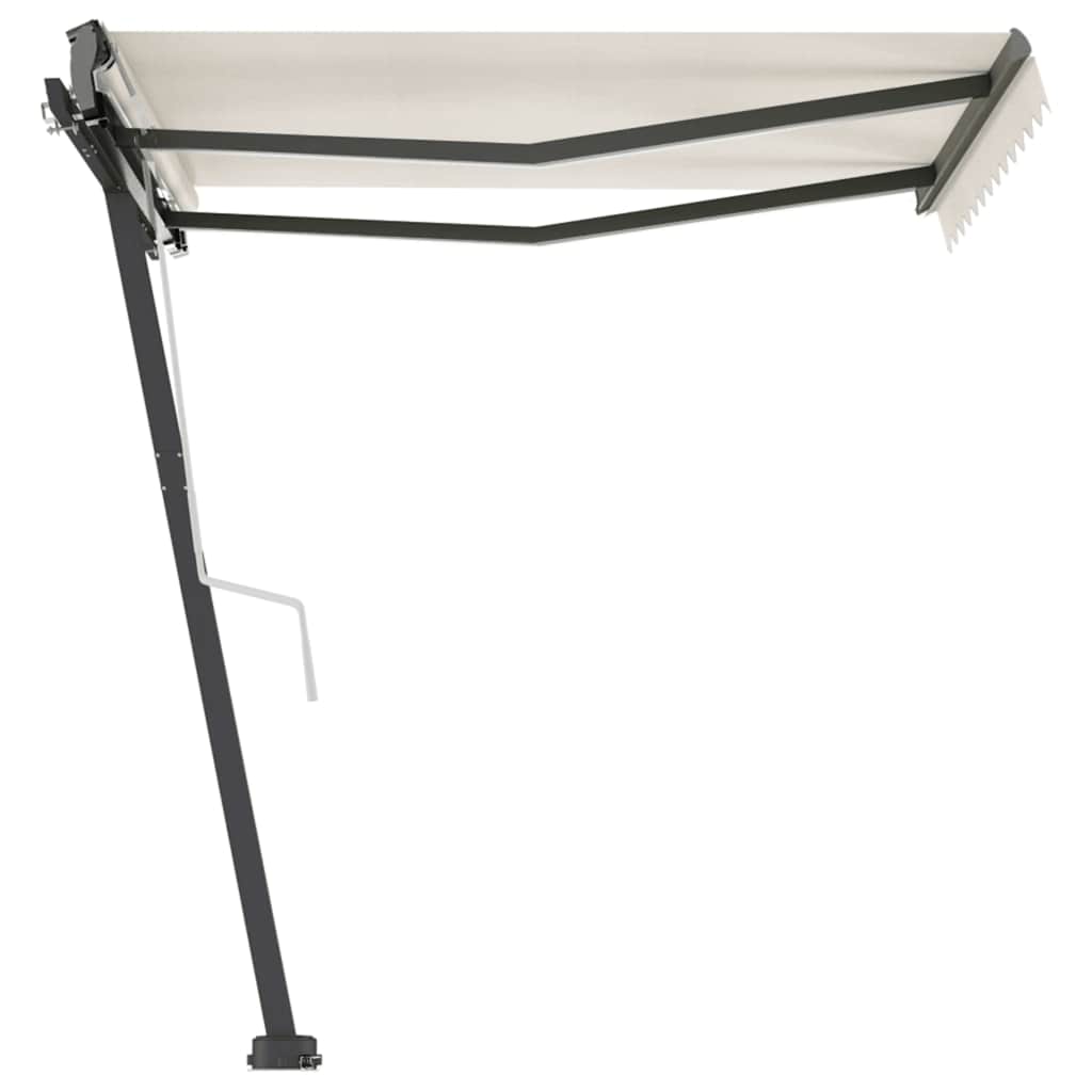 Luifel vrijstaand handmatig uittrekbaar 350x250 cm crèmekleurig is nu te koop bij PeponiXL, paradijselijk wonen!