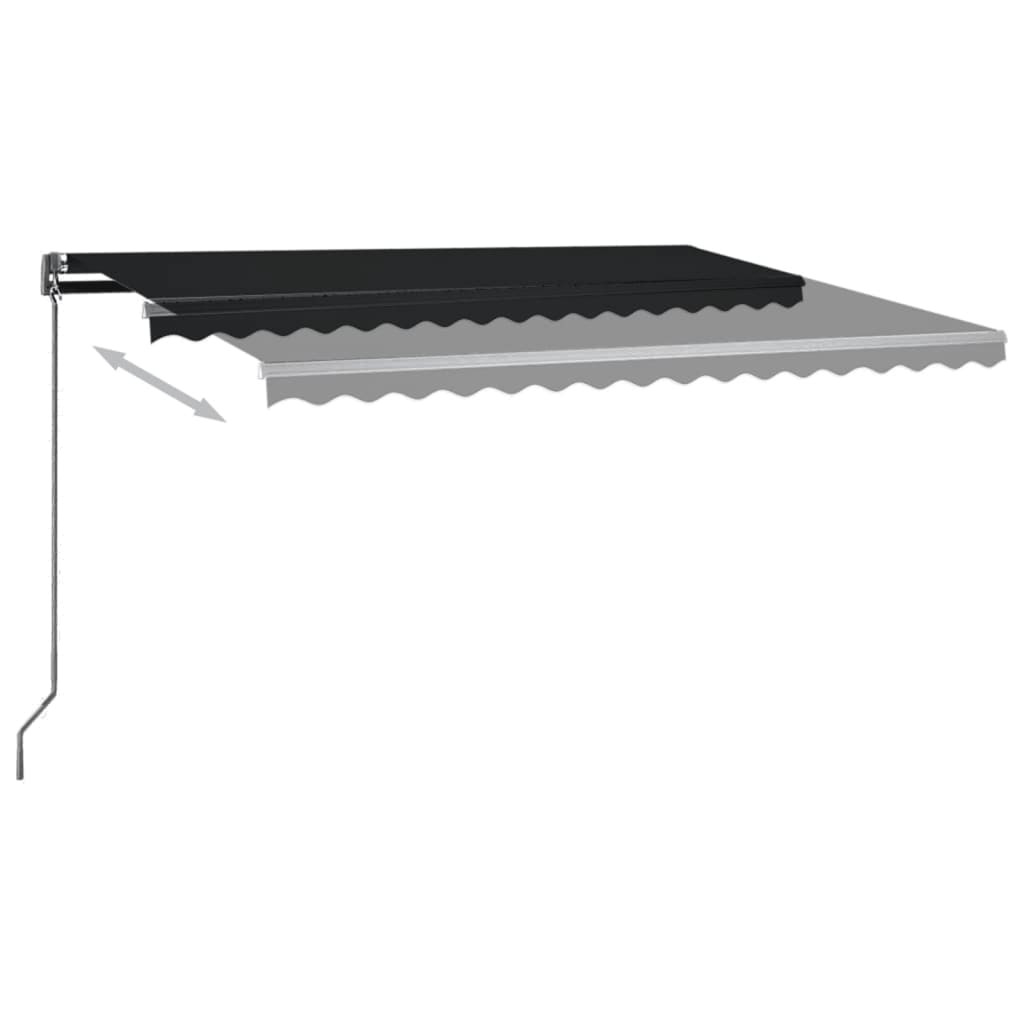 Luifel vrijstaand automatisch 400x300 cm antracietkleurig